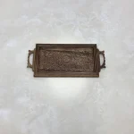Maraş El Oyma Ceviz Servis Tepsisi – 59x27.5 cm Ahşap Dekoratif Sunum Tepsisi Natural