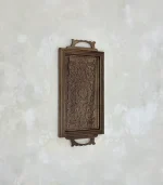 Maraş El Oyma Ceviz Servis Tepsisi – 59x27.5 cm Ahşap Dekoratif Sunum Tepsisi Natural - Görsel 5