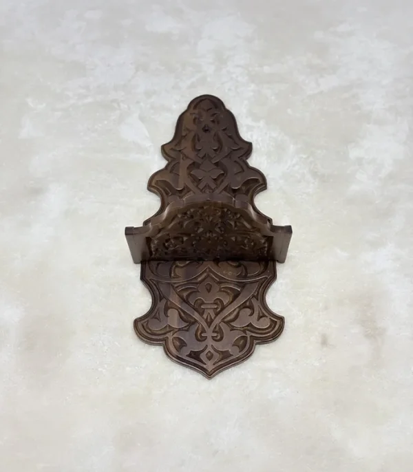 Maraş El Oyma Büyük Ceviz Kavukluk – 66x30x25.5 cm Duvara Monte Dekoratif Raf - Görsel 6