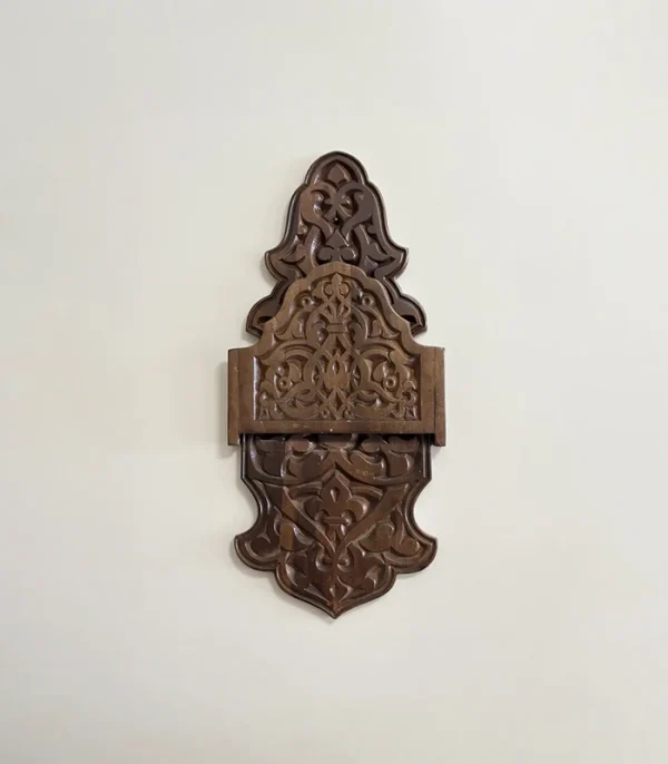 Maraş El Oyma Büyük Ceviz Kavukluk – 66x30x25.5 cm Duvara Monte Dekoratif Raf - Görsel 7