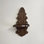 Maraş El Oyma Ceviz Ağacı Kavukluk – 44x21x17.5 cm Duvar Tipi Dekoratif Raf