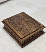 El Oyma Ceviz Ahşap Takı ve Saat Kutusu 12'li - Koleksiyonluk Aksesuar Kutusu 30x36x12 cm - Görsel 4