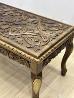 Maraş El Oyma Ceviz Orta Sehpa – 95x50x45 cm Kapaklı Kilitli Sehpa | Natural Model - Görsel 10