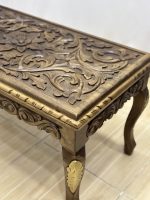 Maraş El Oyma Ceviz Orta Sehpa – 95x50x45 cm Kapaklı Kilitli Sehpa | Natural Model - Görsel 10